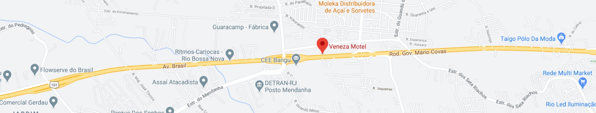 mapa localização do motel